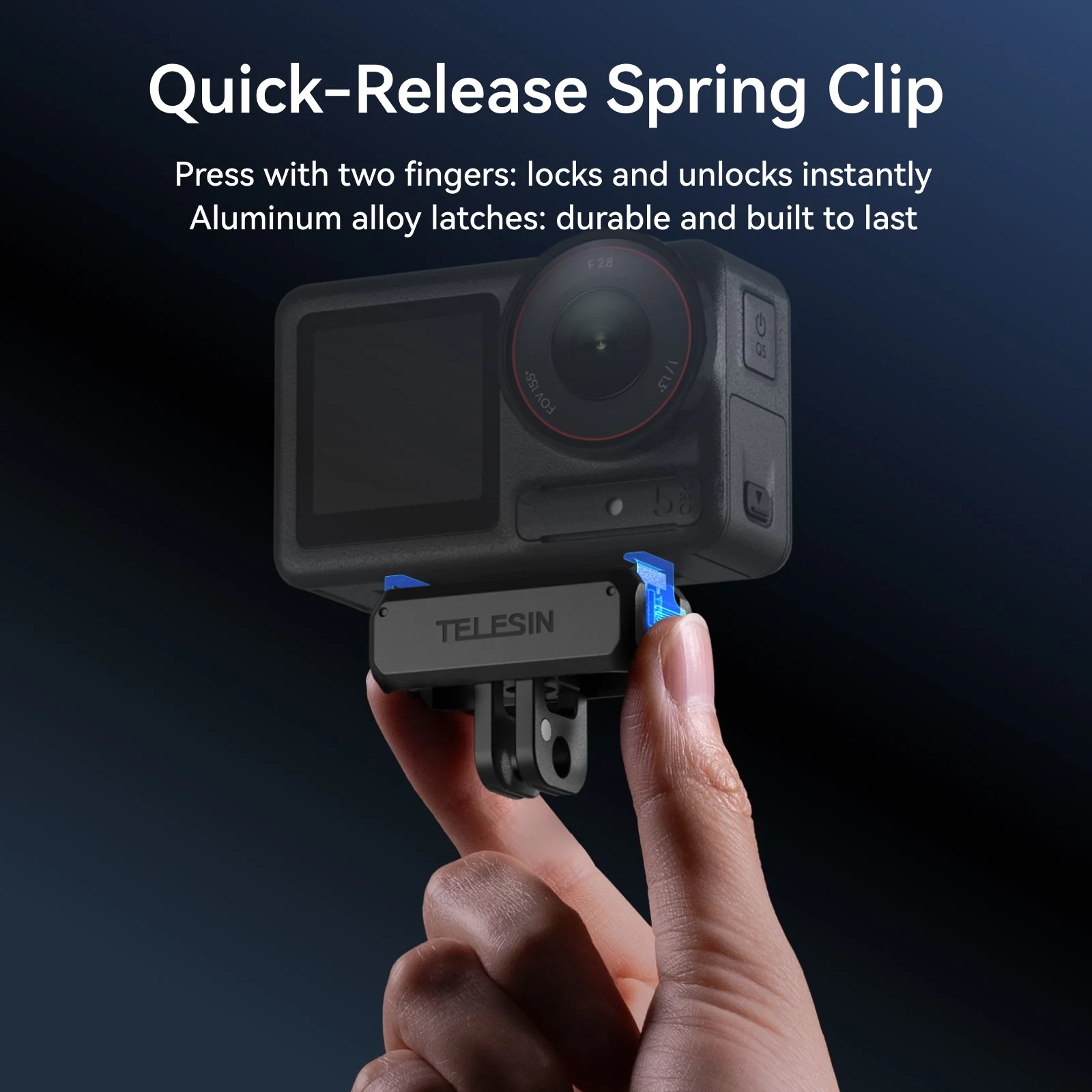 TELESIN Quick-Detach Mount For Action 5/4/3 - Image 5