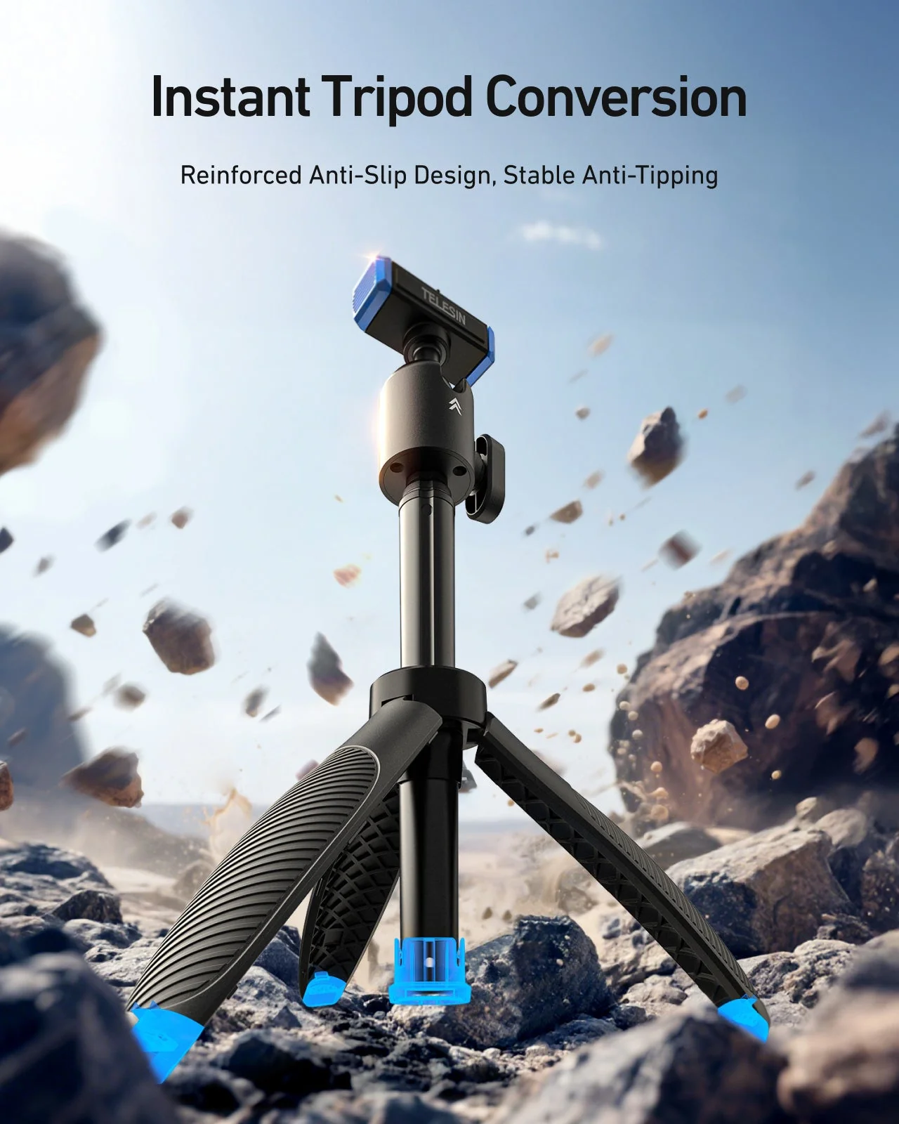 TELESIN Quick-Release Selfie Stick for GoPro 13 - Image 7