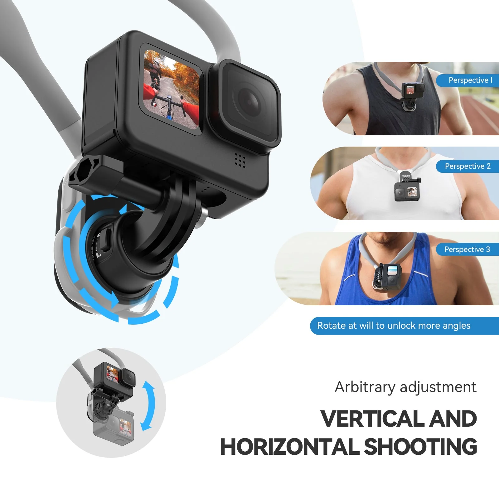 TELESIN Quick Release Neck Mount for Action Cameras (2.0) - Image 6