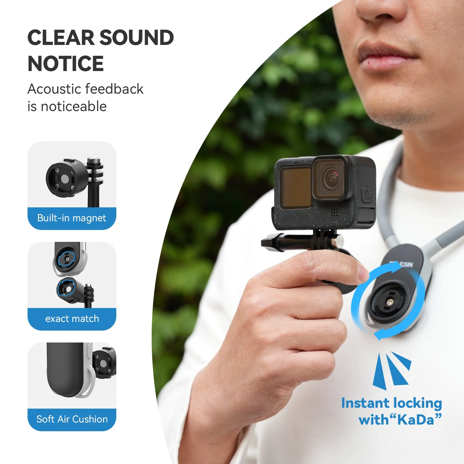 TELESIN Quick Release Neck Mount for Action Cameras (2.0) - Image 8