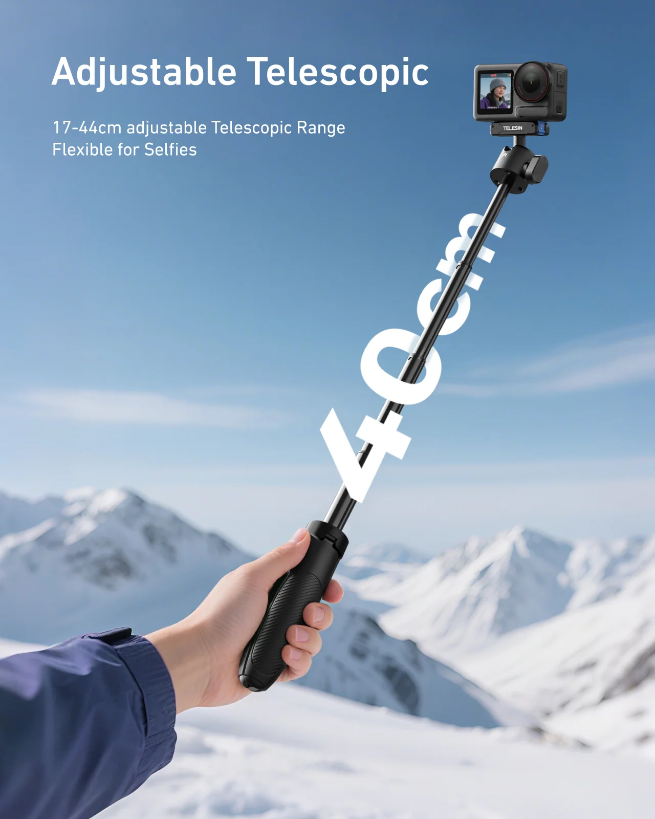 TELESIN Quick-Release Selfie Stick for DJl Action - Image 5