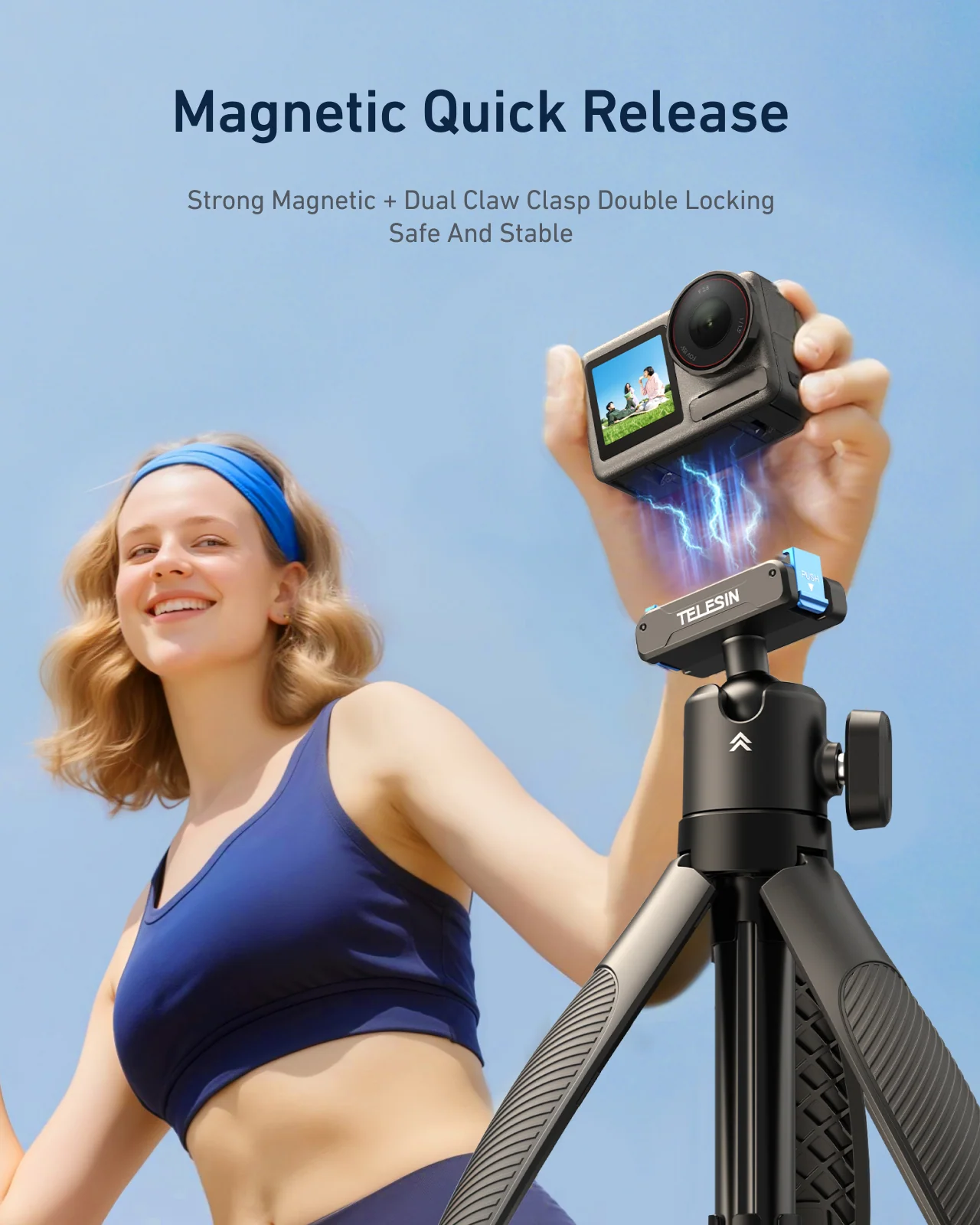 TELESIN Quick-Release Selfie Stick for DJl Action - Image 9