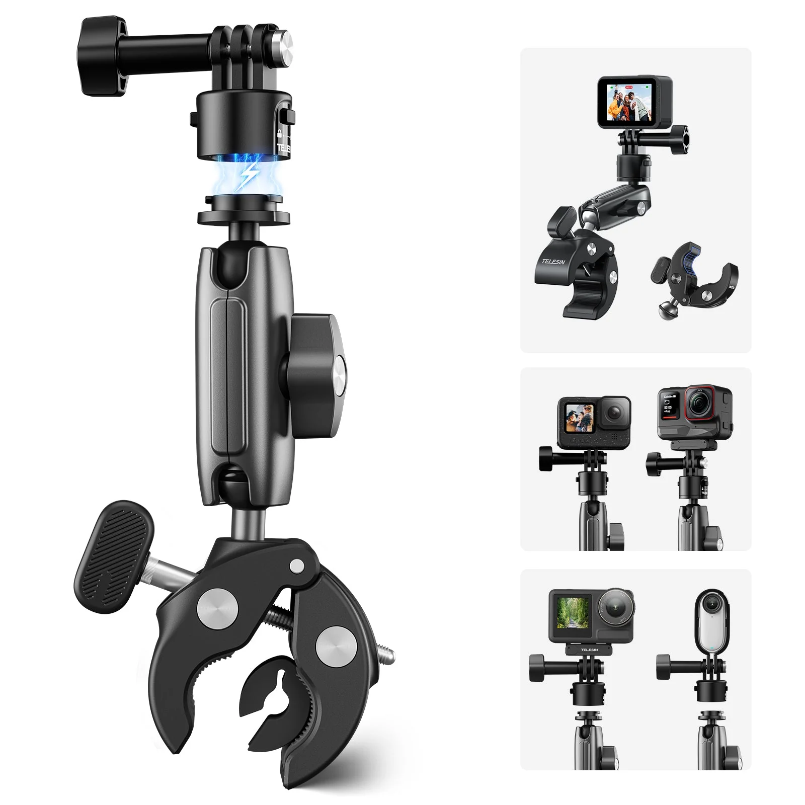 TELESIN Quick Release Universal Clamp Mount - Image 2