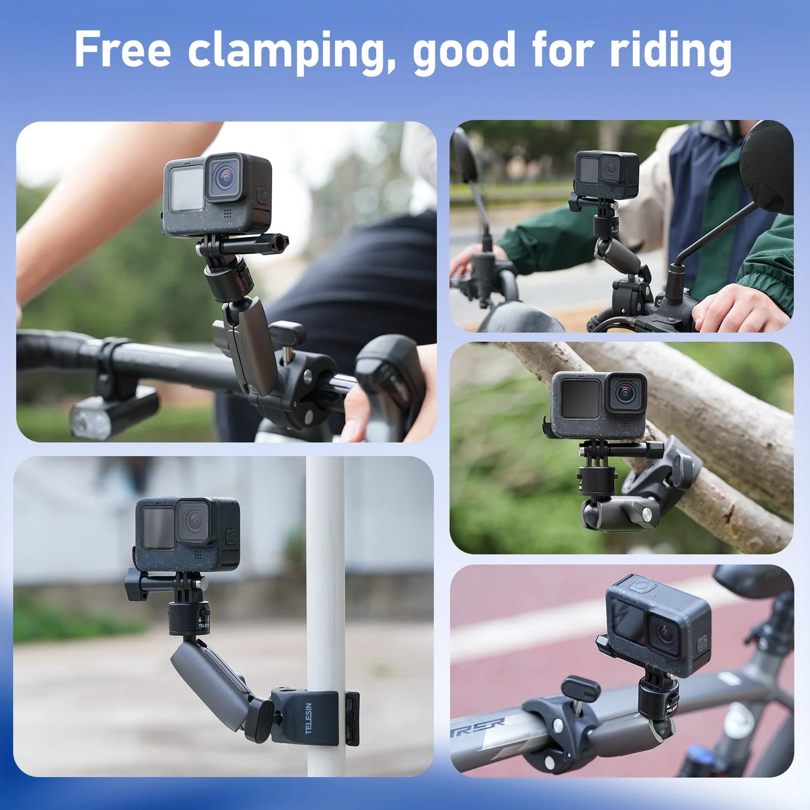 TELESIN Quick Release Universal Clamp Mount - Image 5