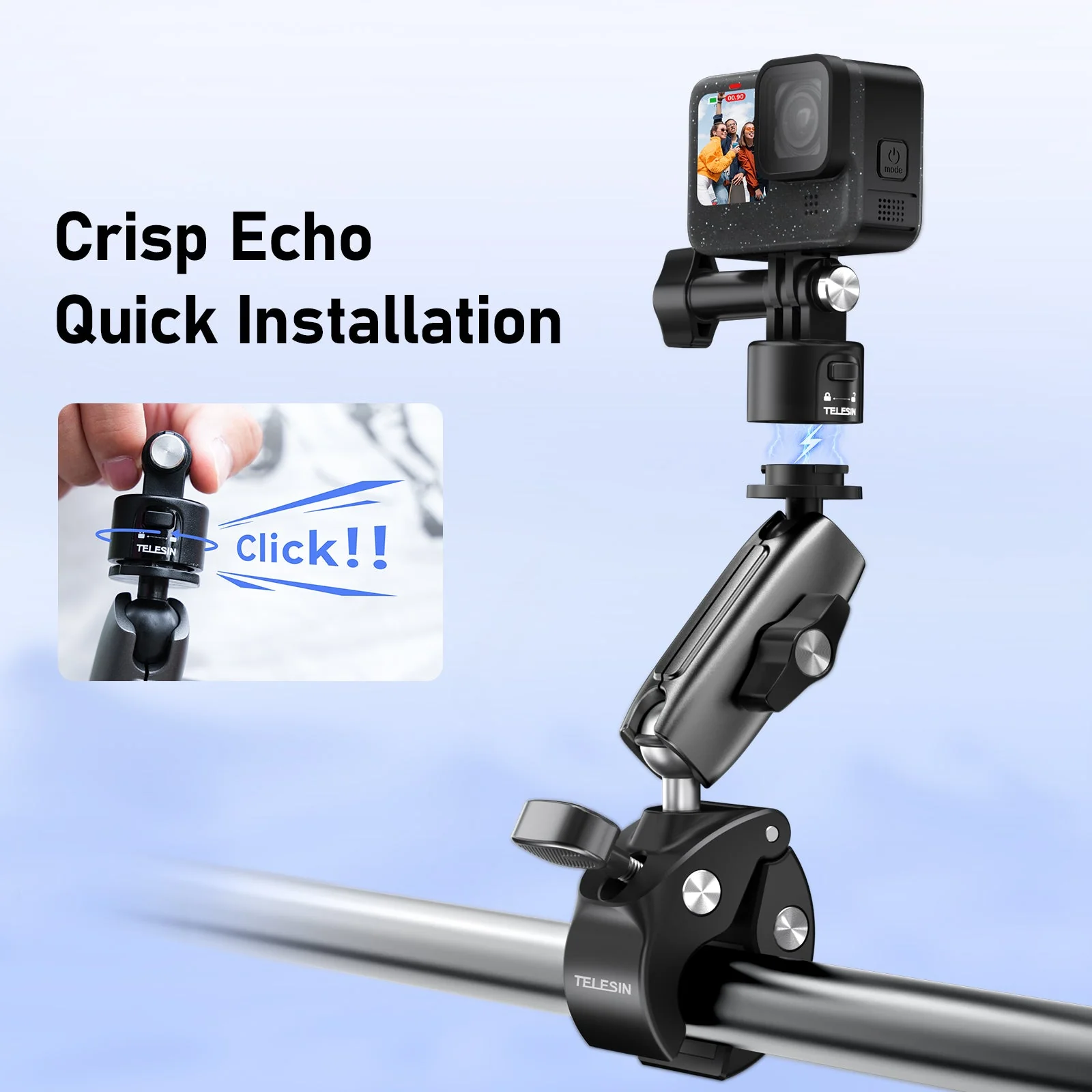 TELESIN Quick Release Universal Clamp Mount - Image 6