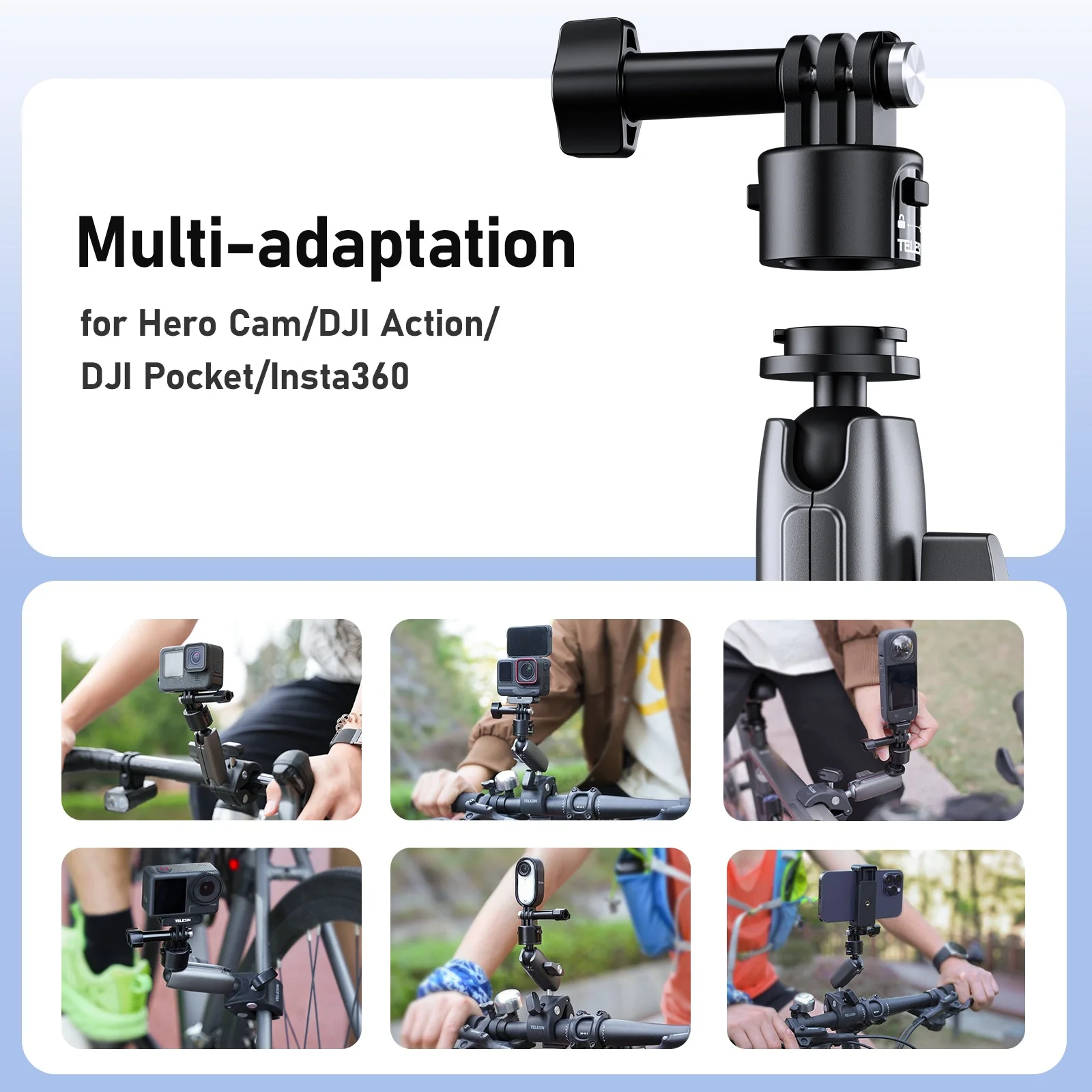 TELESIN Quick Release Universal Clamp Mount - Image 9