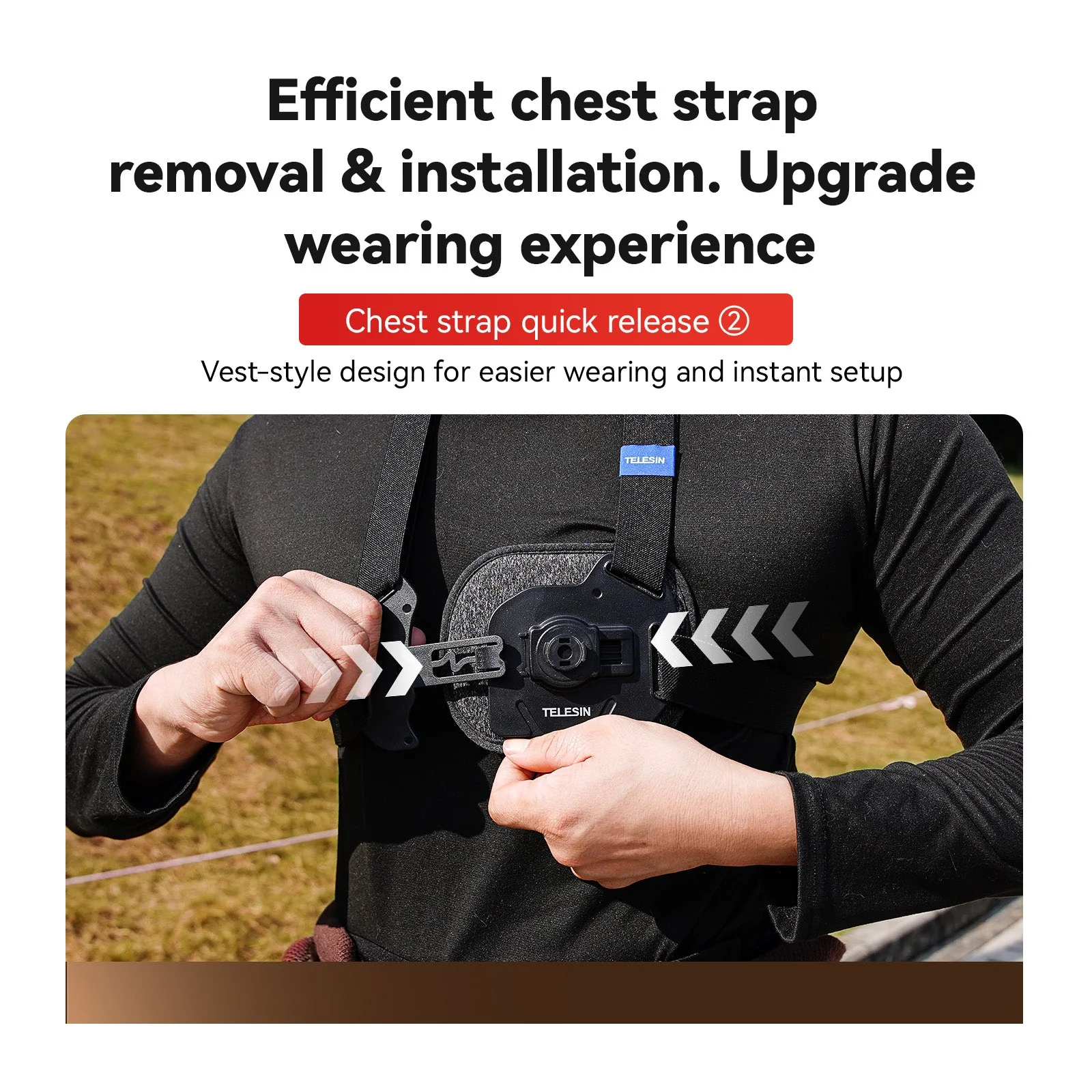 TELESIN Quick-release Vest Chest Strap - Image 10