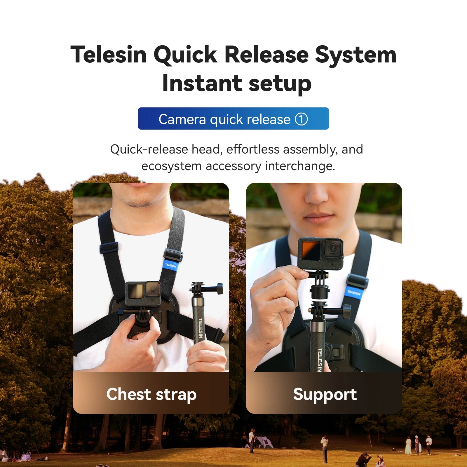 TELESIN Quick-release Vest Chest Strap - Image 9