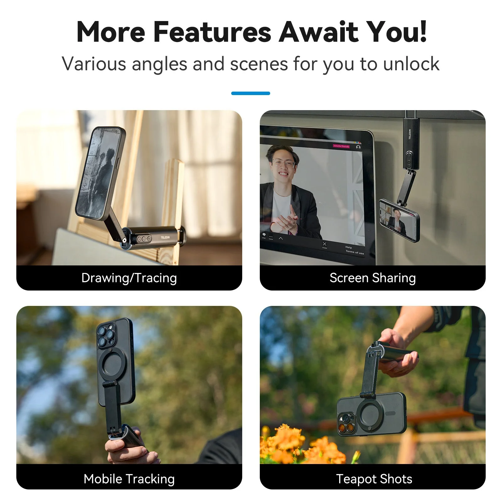Telesin Magnetic Travel Phone Holder - Image 7