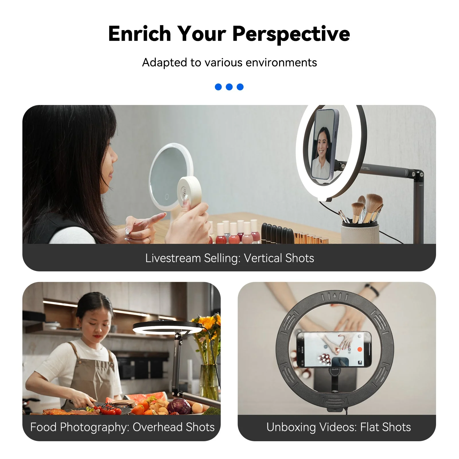 TELESIN Selfie Ring Light - Image 10