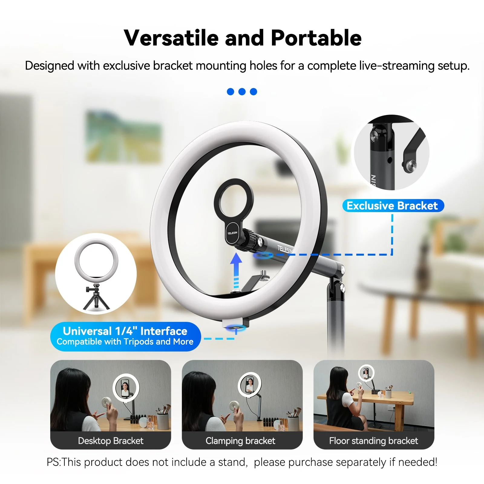 TELESIN Selfie Ring Light - Image 3