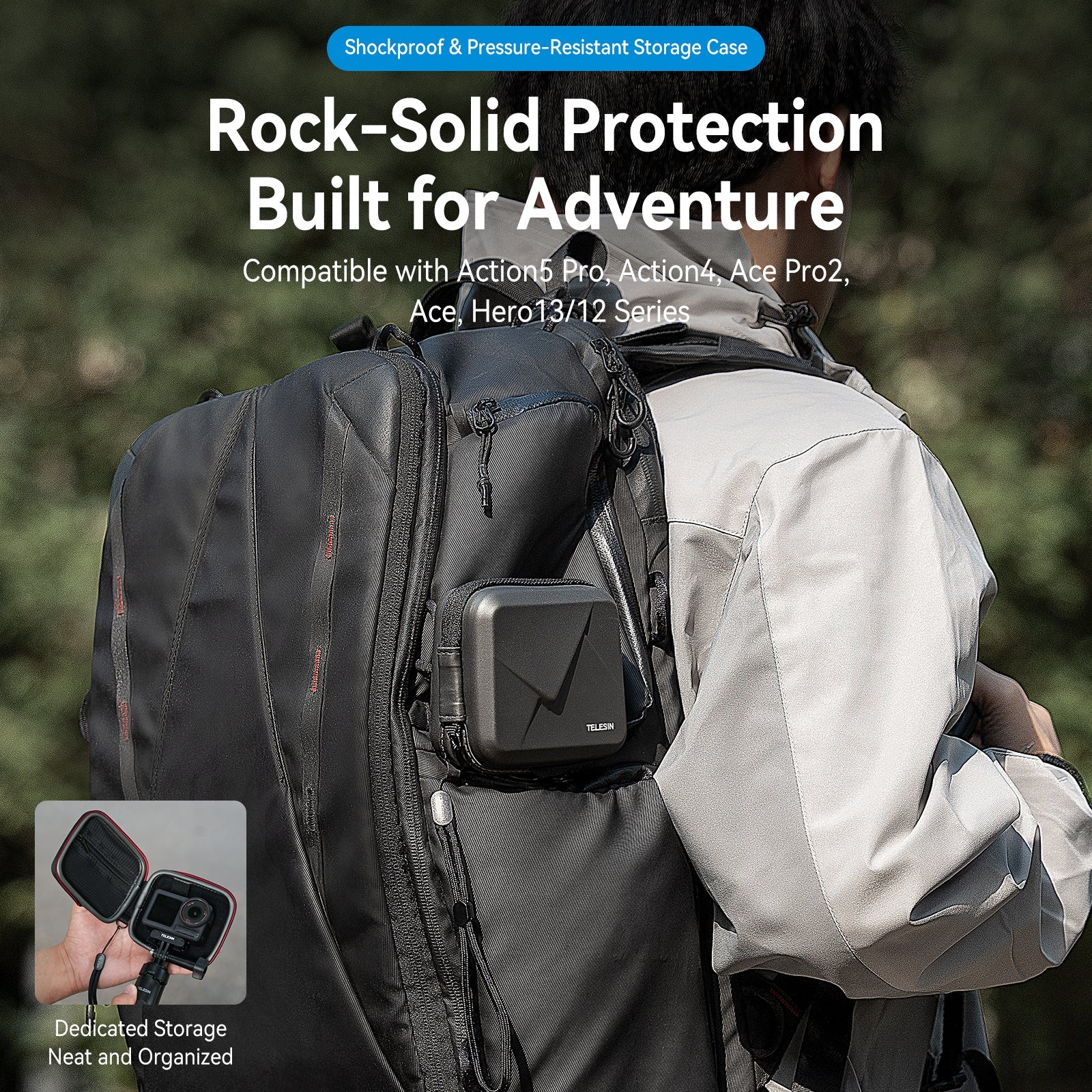 Telesin Shockproof & Pressure-Resistant Storage Case - Image 2