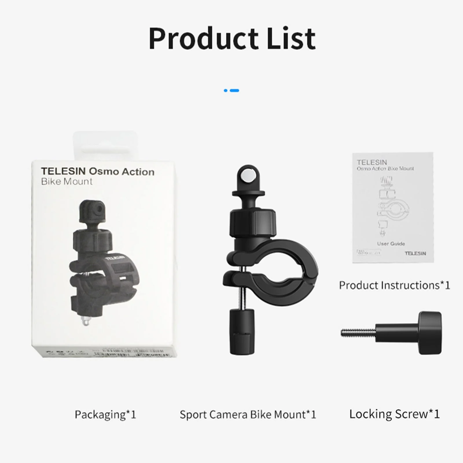 TELESIN Sport Camera Bike Handlebar Mount for GoPro - Image 8