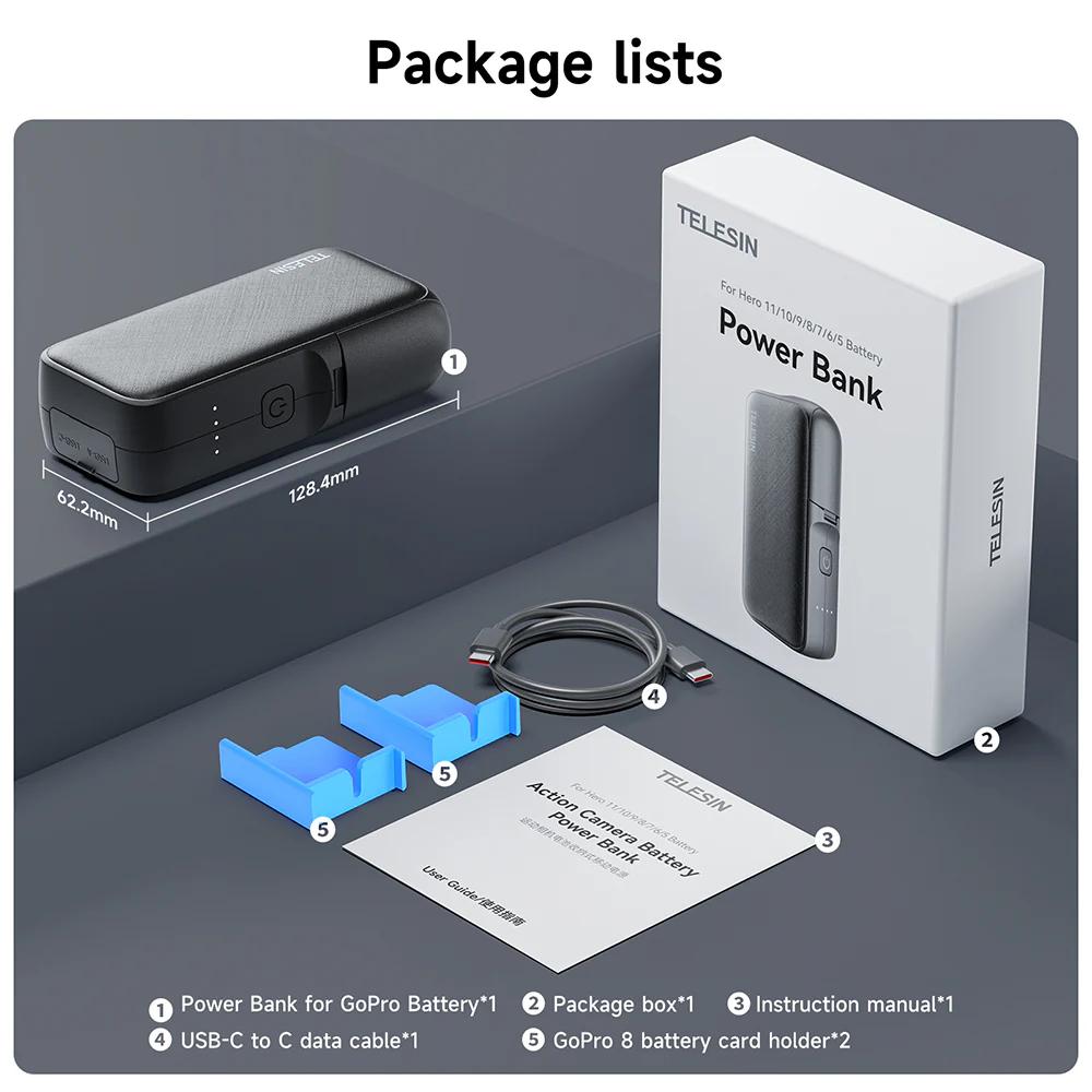 Power Bank Storage Charging Case For GoPro - Image 14