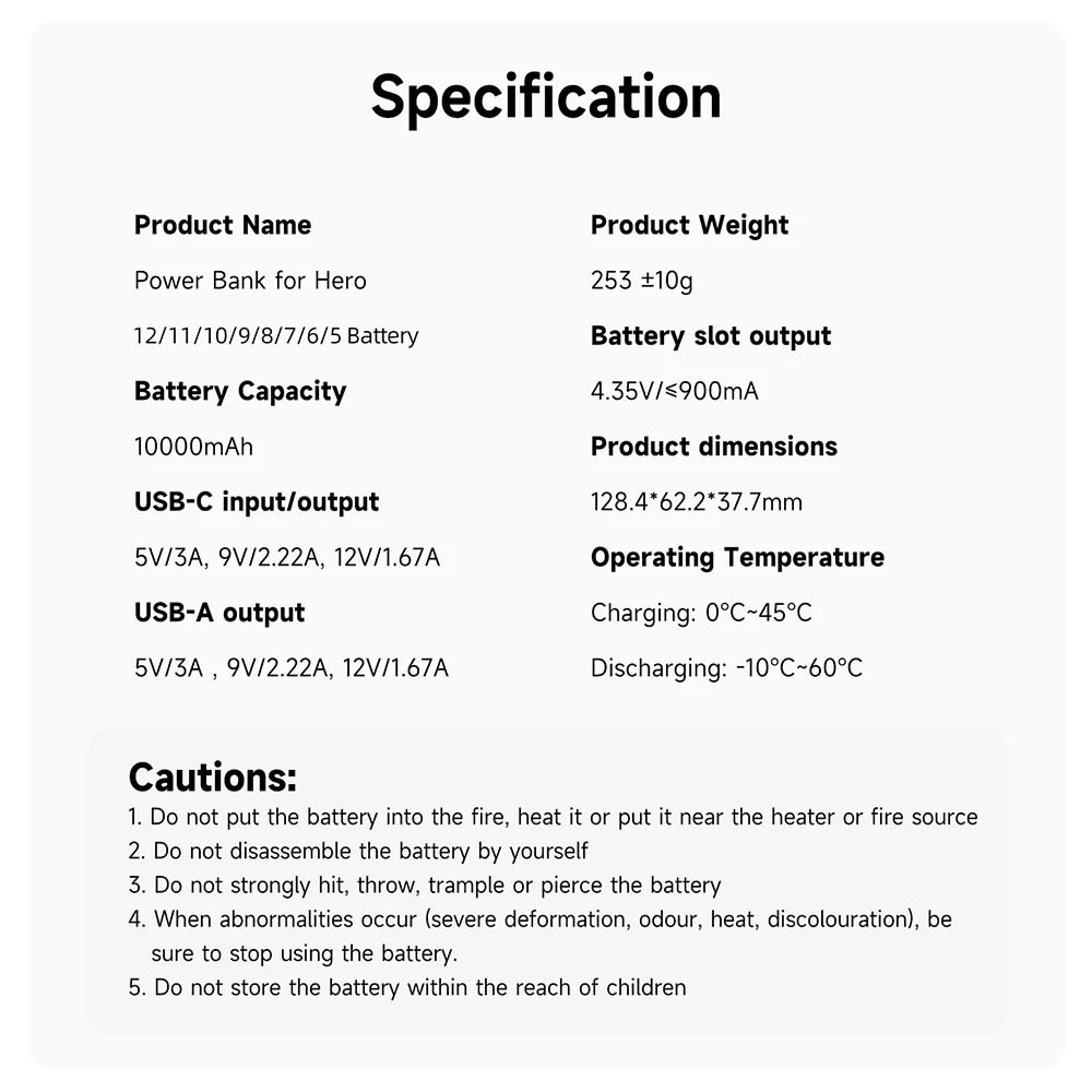 Power Bank Storage Charging Case For GoPro - Image 15
