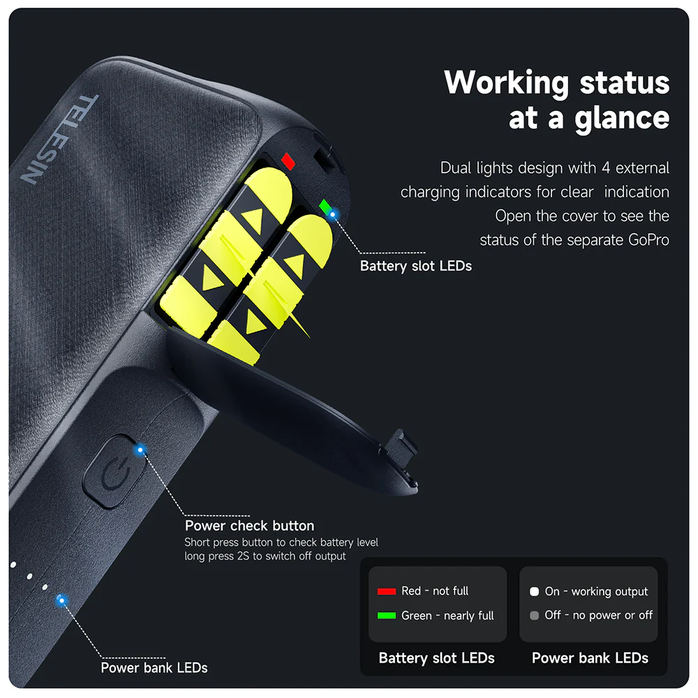 Power Bank Storage Charging Case For GoPro - Image 7