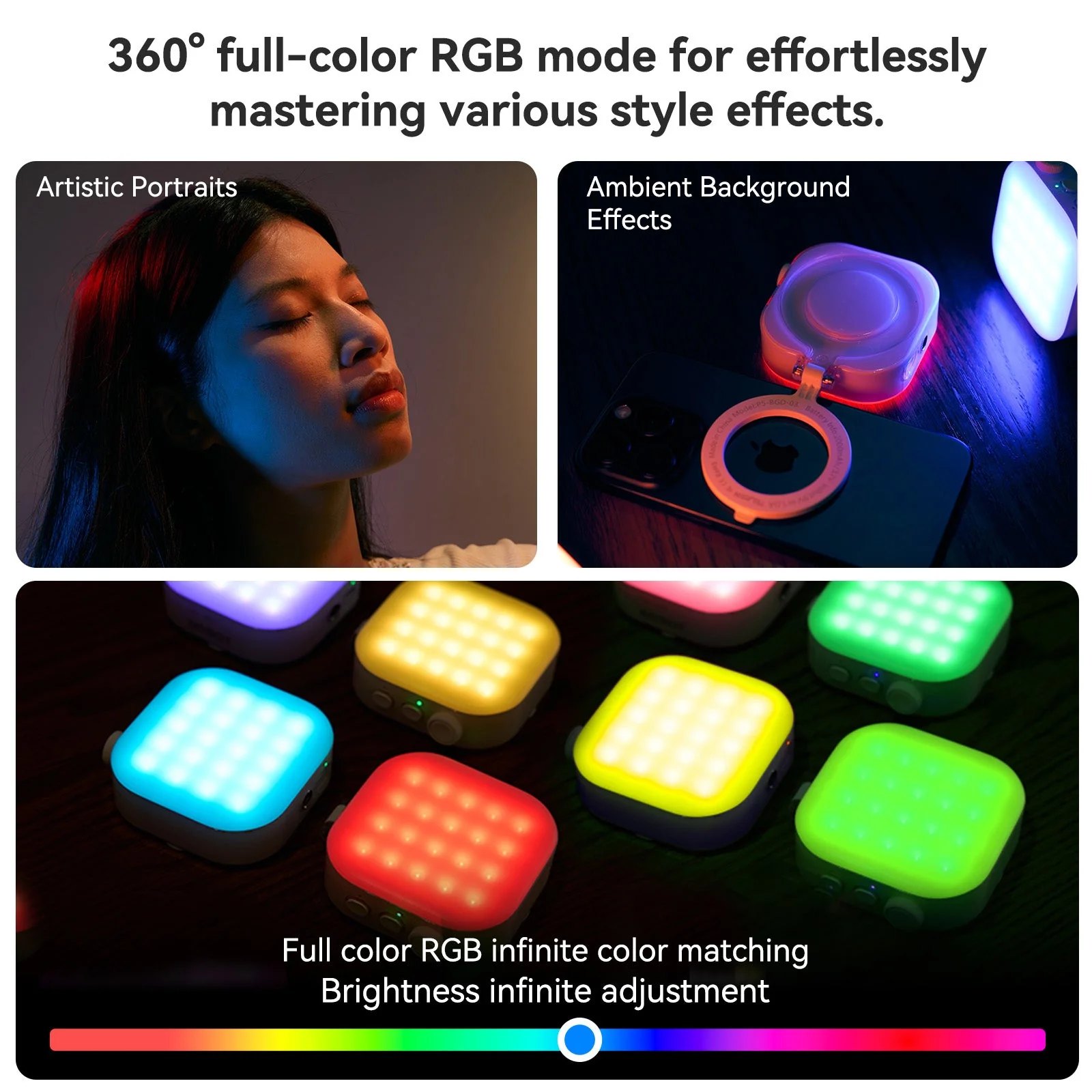 Telesin Mobile phone magnetic ice cube lamp - Image 17