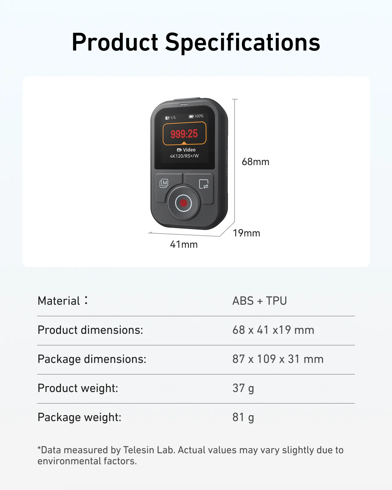TELESIN T13 Waterproof Bluetooth Remote Control for DJI - Image 9