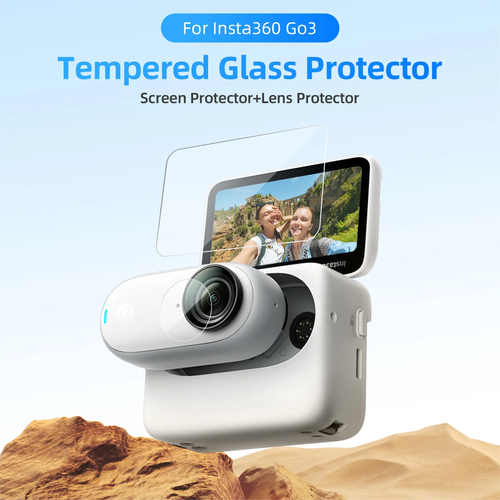 TELESIN Tempered Film for Insta360 GO 3 - Image 7