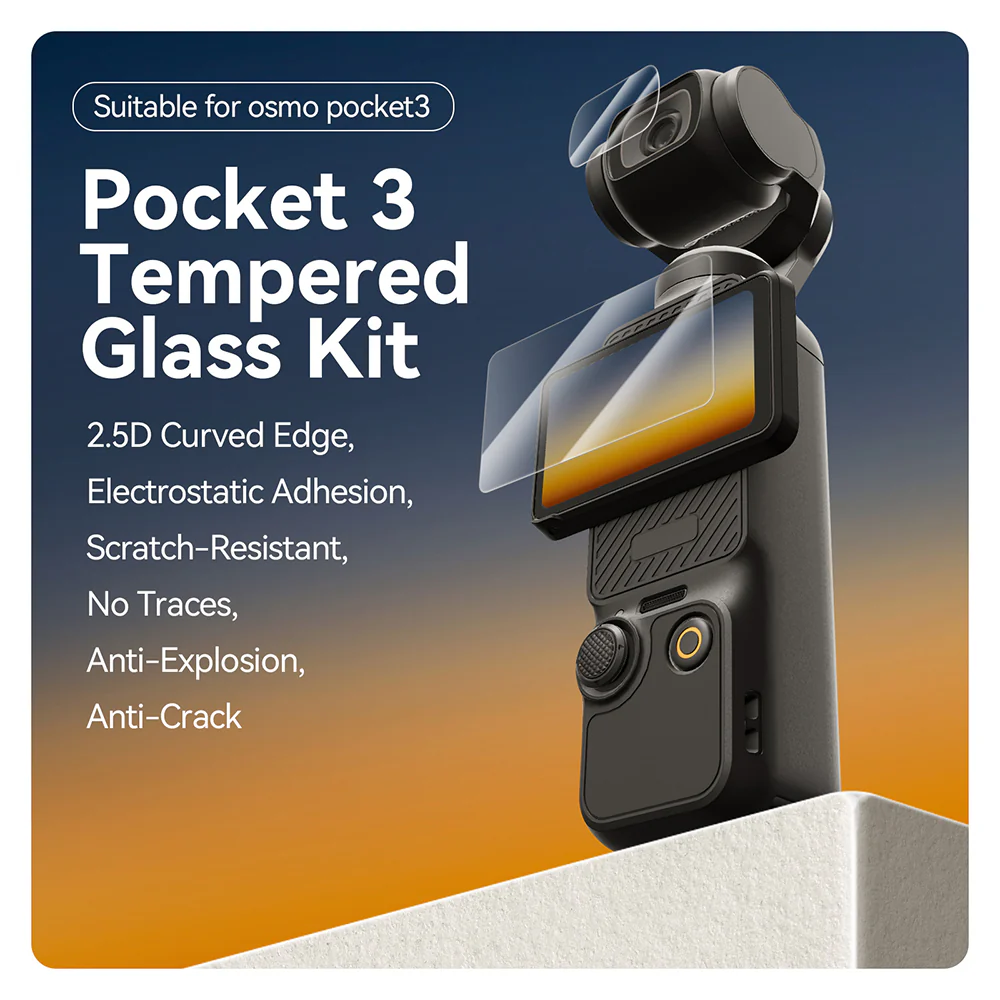 TELESIN Tempered Film Set for Osmo Pocket 3 - Image 3