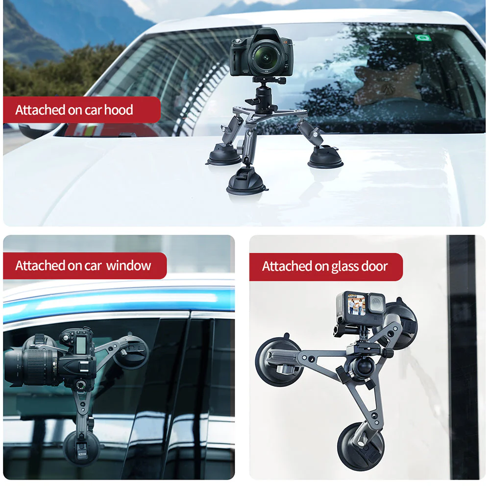 TELESIN Three-Arm Suction Mount - Image 11