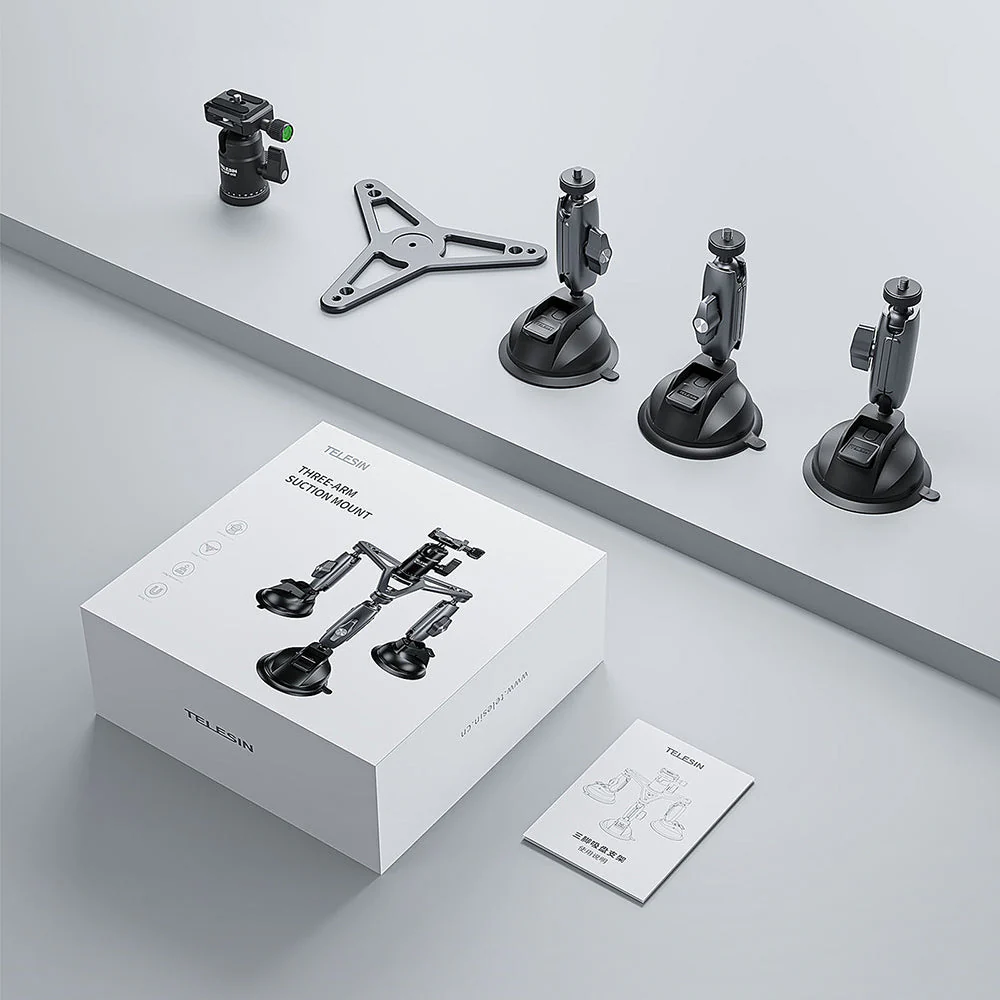 TELESIN Three-Arm Suction Mount - Image 12