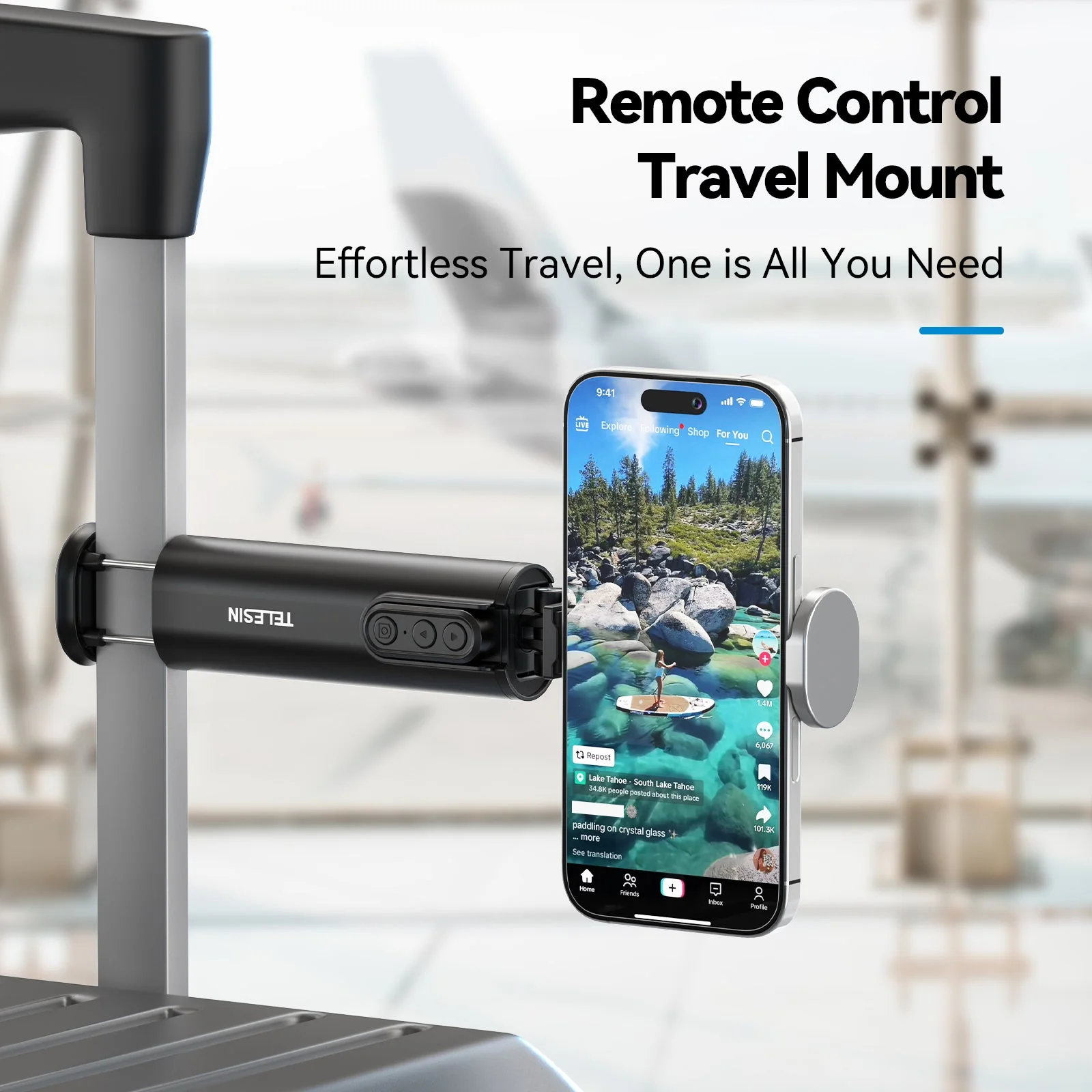 Telesin Remote Contro Travel Mount-Clamp Type - Image 2