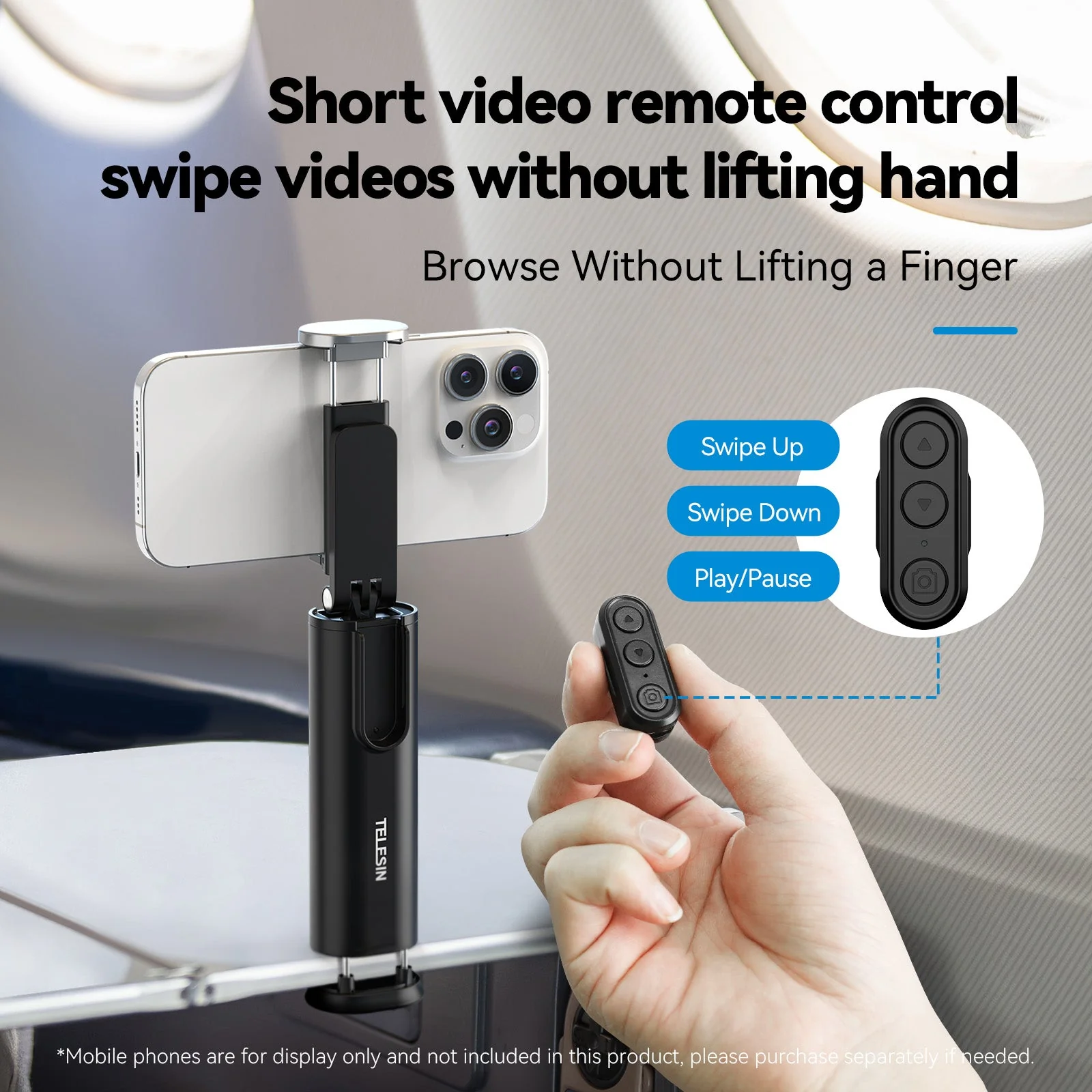 Telesin Remote Contro Travel Mount-Clamp Type - Image 4