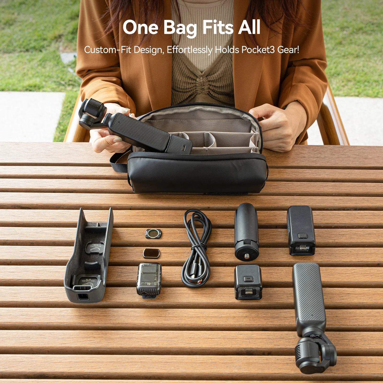 Telesin Universal Portable Storage Bag Compatible with Full Osmo - Image 3