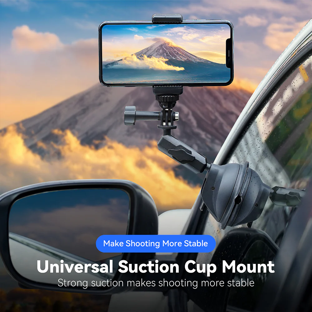 TELESIN Upgraded General Suction Cup Mount for Action Cameras - Image 6