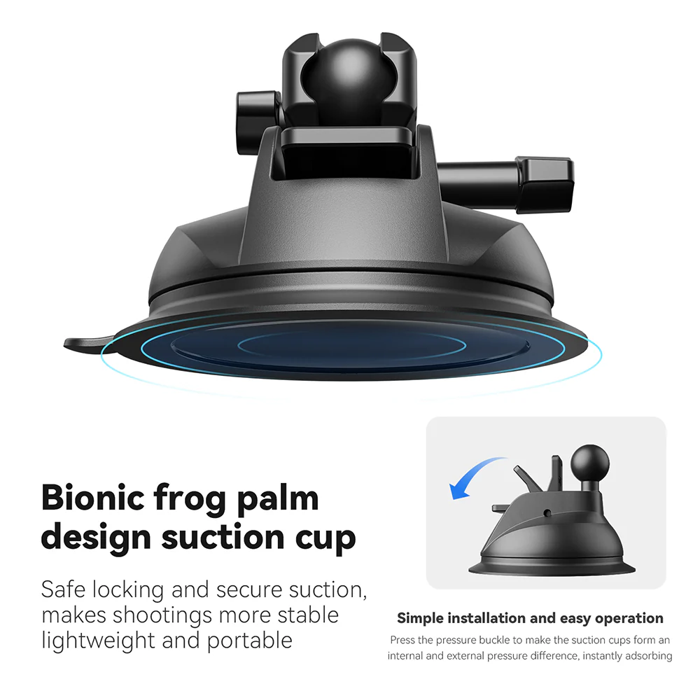 TELESIN Upgraded General Suction Cup Mount for Action Cameras - Image 8