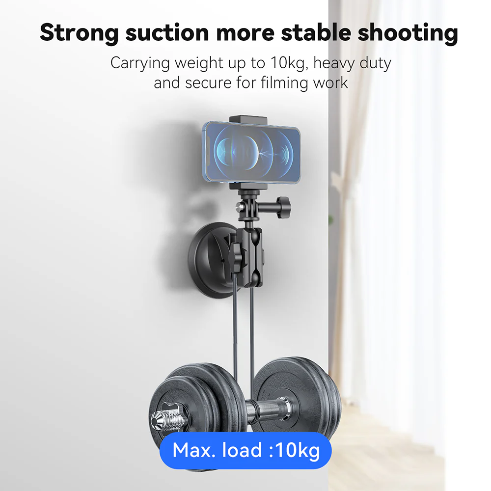 TELESIN Upgraded General Suction Cup Mount for Action Cameras - Image 9