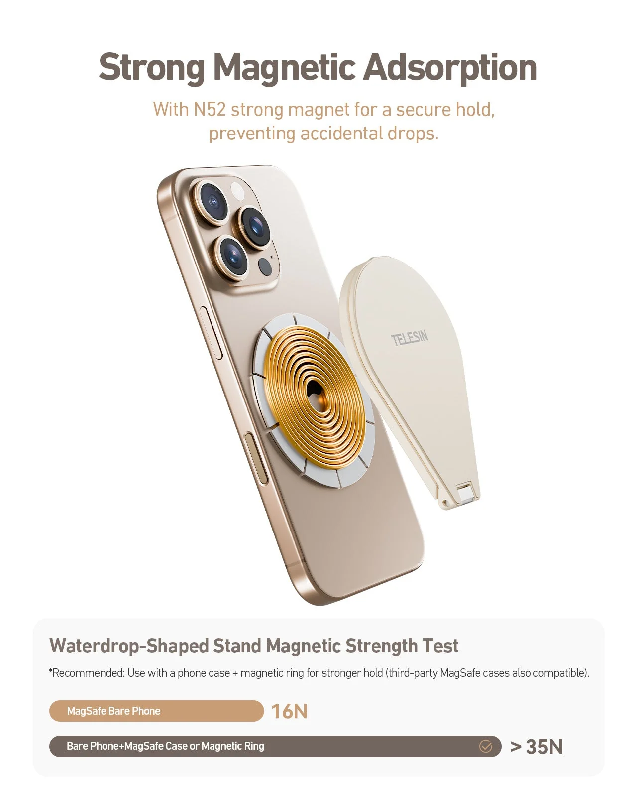 TELESIN Waterdrop-shaped Phone Stand - Image 6