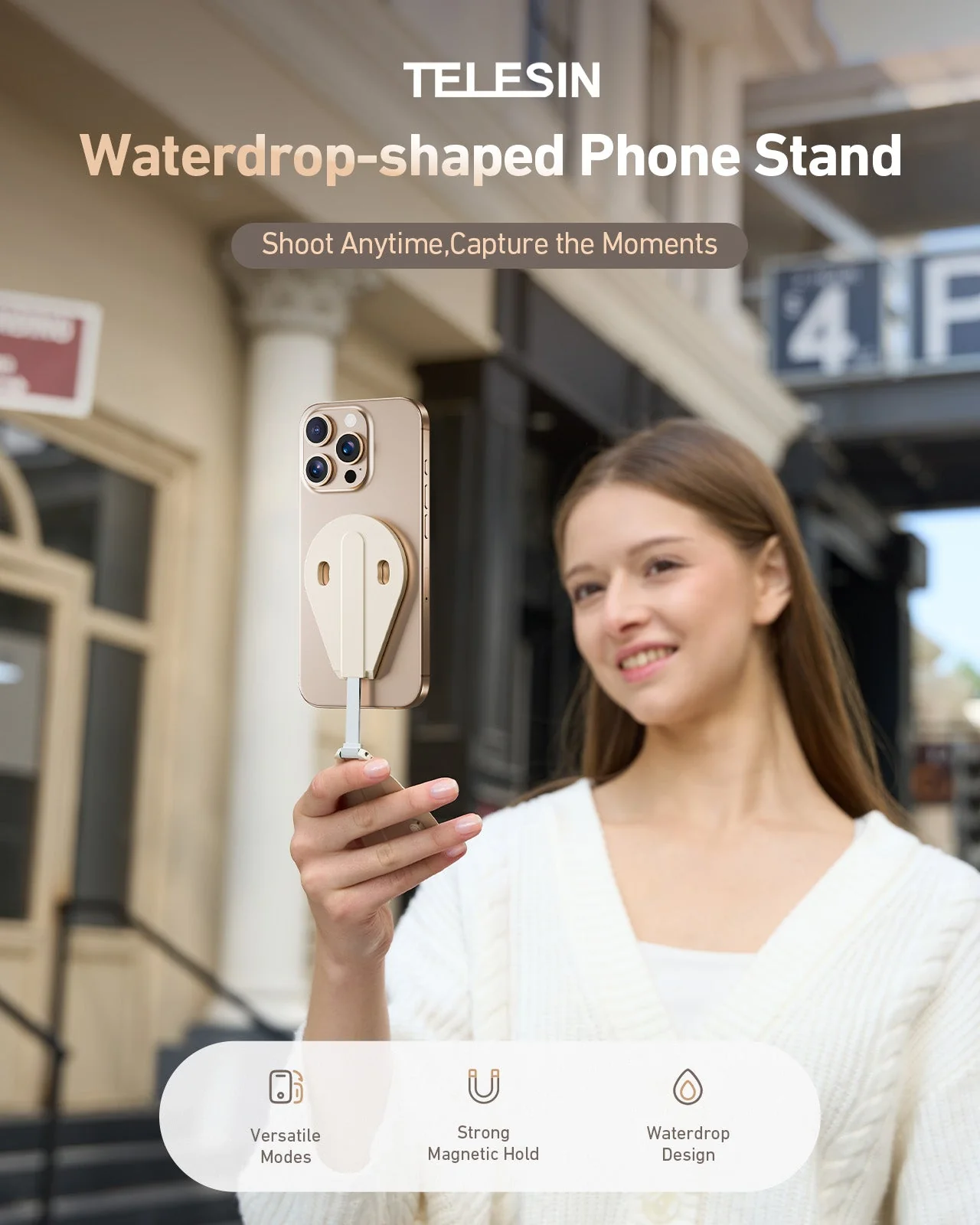 TELESIN Waterdrop-shaped Phone Stand - Image 7