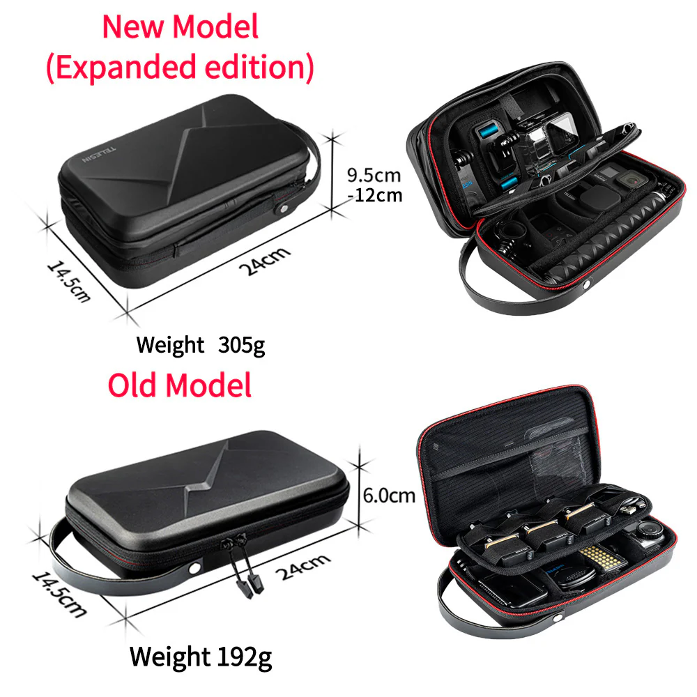 TELESIN Waterproof Portable Adjustable Space Storage Bag for GoPro - Image 5