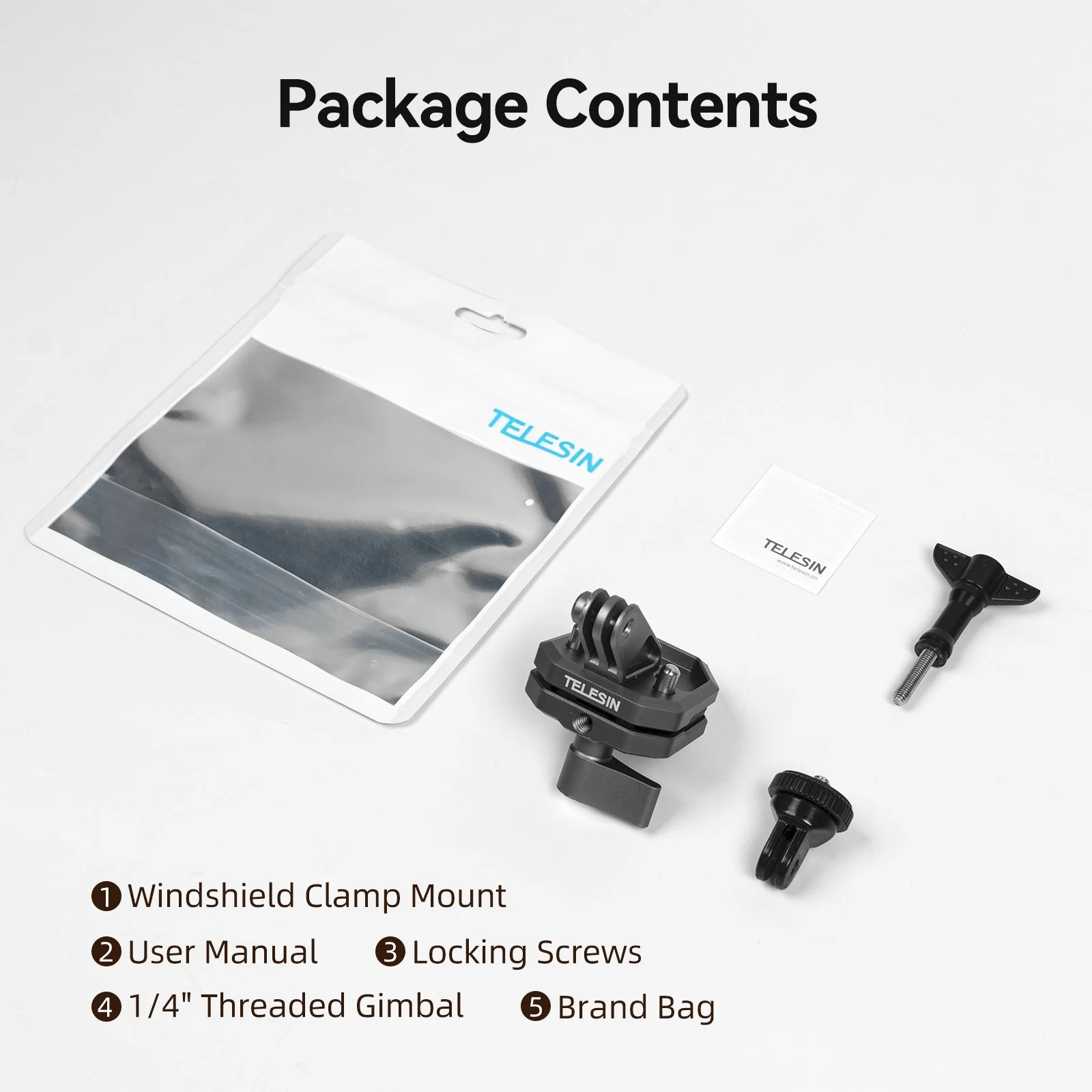 TELESIN Windshield Clamp Mount - Image 10
