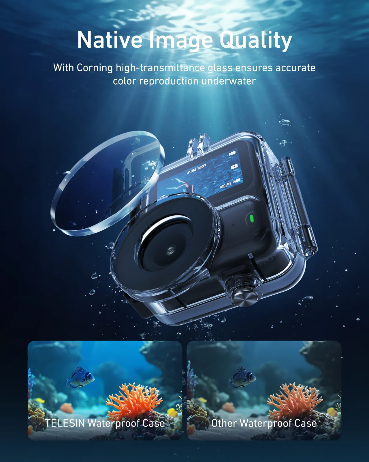 TELSIN 60m Waterproof Dive Case for DJI Osmo Nano - Image 7