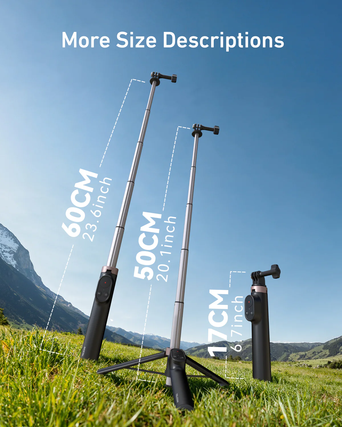 Vlog Remote Selfie Stick for DJI/GoPro/Smartphones - Image 6