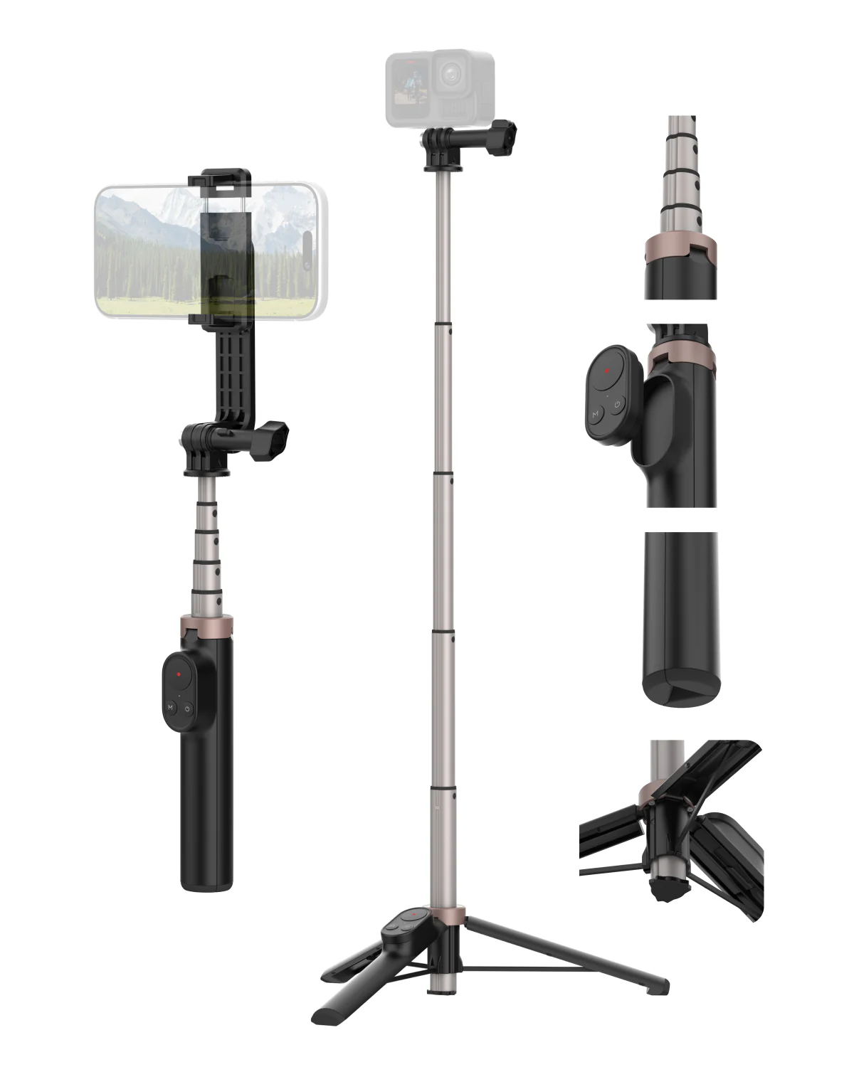 Vlog Remote Selfie Stick for DJI/GoPro/Smartphones - Image 9